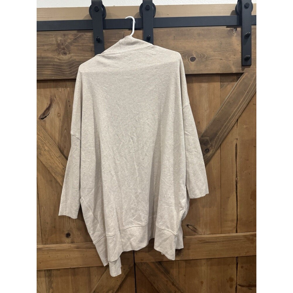 Pact Airplane Wrap Organic 100% Cotton Cardigan Cream Open Front Pockets Sz M/L - Picture 8 of 8